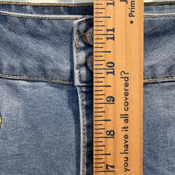 Sidefeel Jeans Womens 12 Light Blue High Rise Straight Leg Double Button Denim - Picture 11 of 13